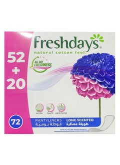 Freshdays Scented Long Pantyliners Daily Feminine Pad Mega Pack 72 Sanitary Pads  - Image 1