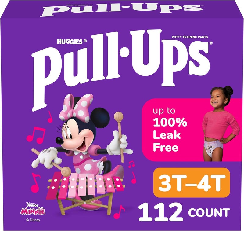 Pull-Ups Girls' Potty Training Pants, 3T-4T (32-40 lbs), 112 Count - Image 1