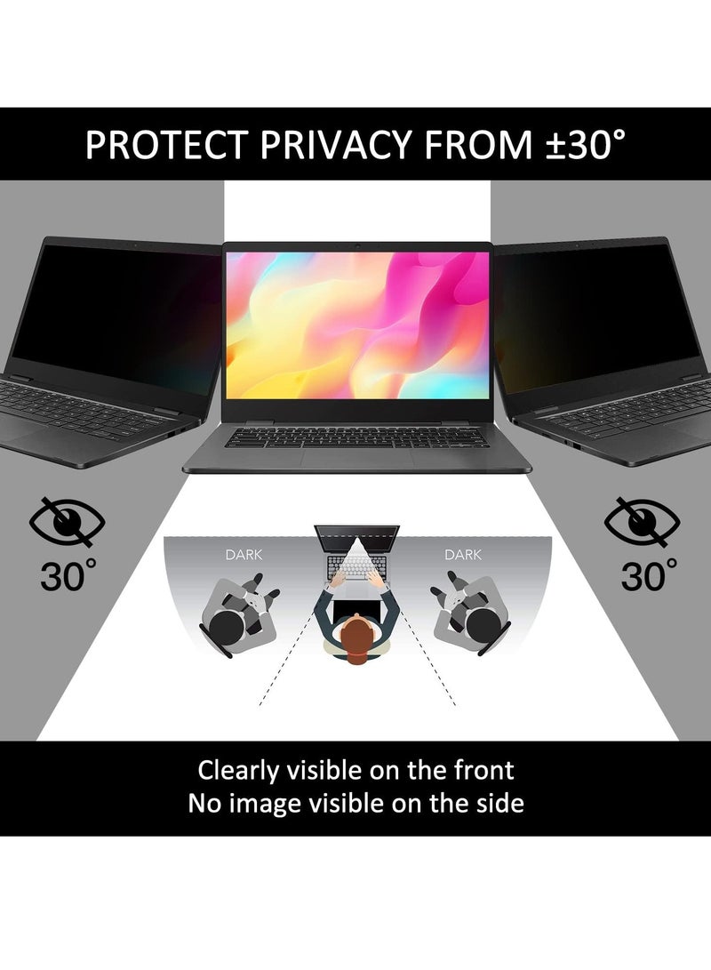 14 Inch Laptop Privacy Screen Compatible with HP Envy/Dell/Asus/Acer/Samsung/Lenovo,Eye Protection Anti Blue Light Glare Privacy Filter for All 14 with 16:9 Aspect Ratio Laptop Privacy Guardian - Image 2
