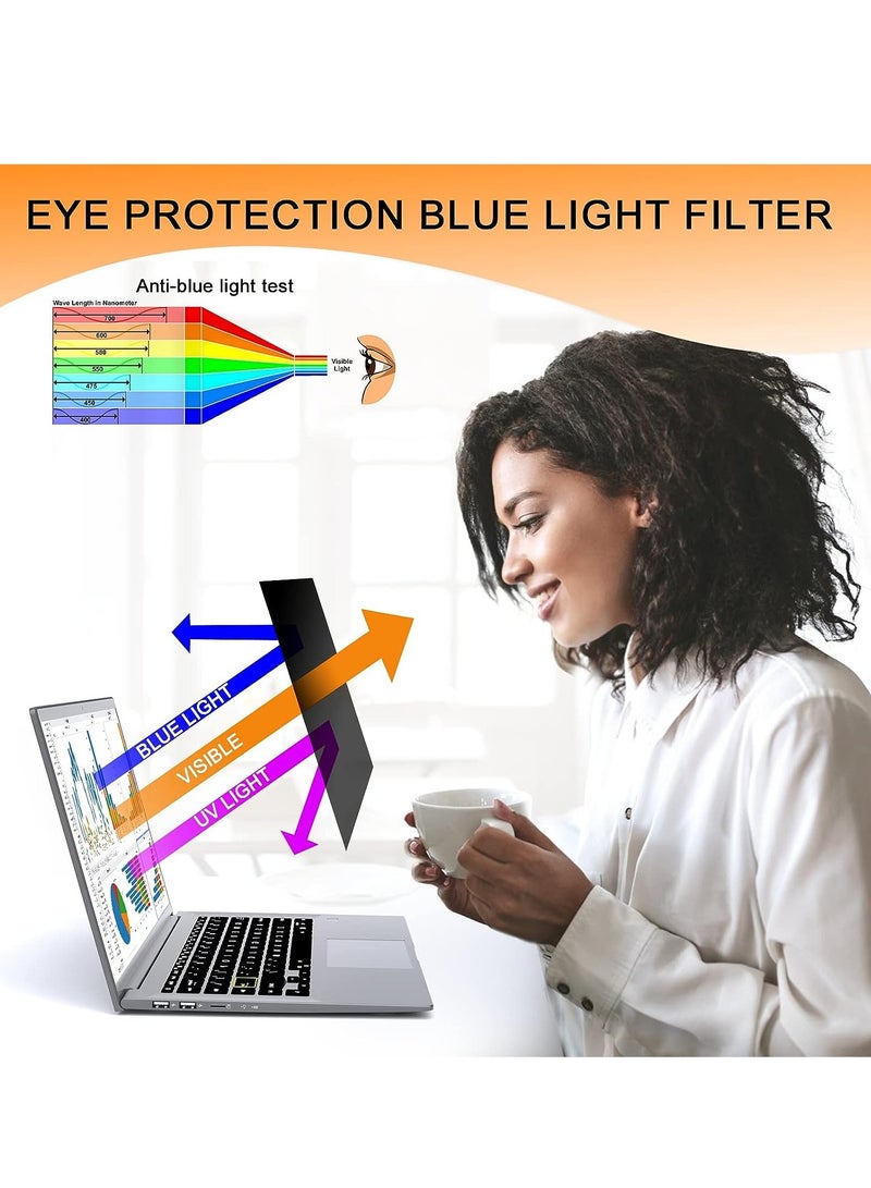 14 Inch Laptop Privacy Screen Compatible with HP Envy/Dell/Asus/Acer/Samsung/Lenovo,Eye Protection Anti Blue Light Glare Privacy Filter for All 14 with 16:9 Aspect Ratio Laptop Privacy Guardian - Image 4