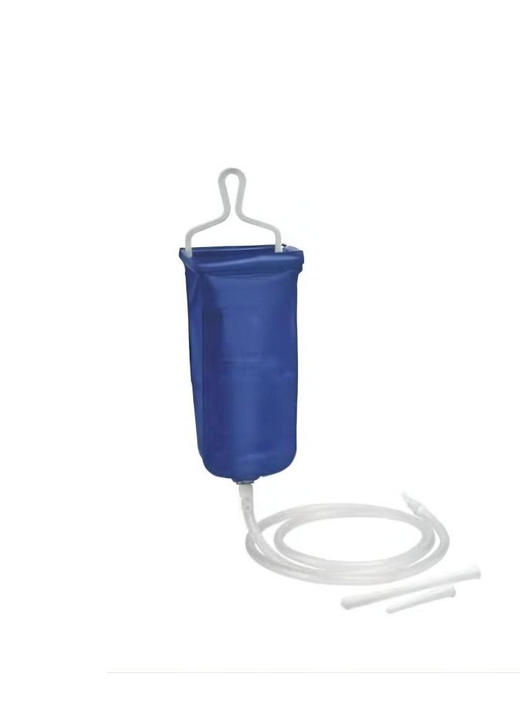 Generic - 2L Reusable Foldable Home Enema Kit For Constipation And Hygiene Blue - Image 1