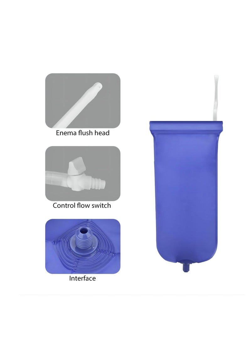 Generic - 2L Reusable Foldable Home Enema Kit For Constipation And Hygiene Blue - Image 1