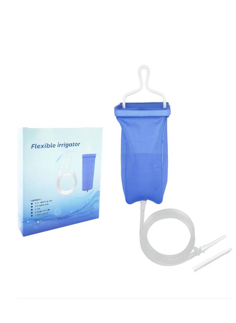 Generic - 2L Reusable Foldable Home Enema Kit For Constipation And Hygiene Blue - Image 1