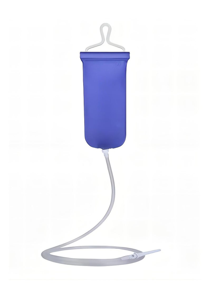 Generic - 2L Reusable Foldable Home Enema Kit For Constipation And Hygiene Blue - Image 1