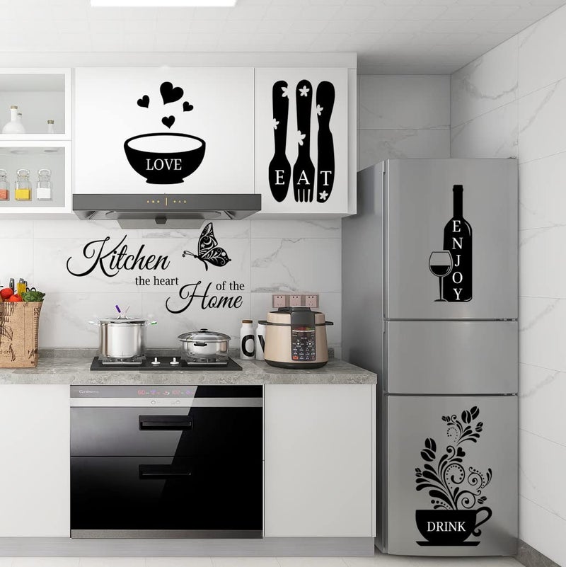 Casa Decor Kitchen Wall Stickers - The Heart of The Home Quotes Decals, Vinyl Wall Sign Art Decor for Dining Room and Living Room - Image 5