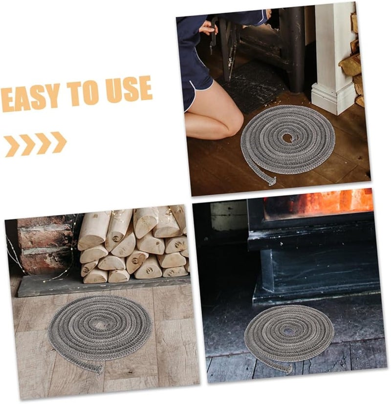 Fiberglass Stove Gasket Seal Strip Self Adhesive for Boiler and Burner Doors Prevents Smoke Leakage Easy to Install - Image 4