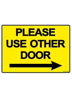 Please Use Other Door Sign Sticker Self Adhesive 21x15cm, Weather Resistant Reflective Long Lasting Vinyl Decal for Stores Schools Office Indoors and Outdoors (Right Side, Yellow/Black) - pzsku/Z7F1B26BF3EC5BEBAEF7BZ/45/_/1708526491/3cb3ba55-68d2-4901-b811-013f31bb3e7f