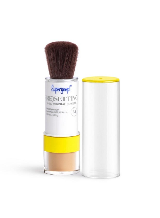 Supergoop! (Re) Setting 100% Mineral Powder Medium 0.15 Oz Makeup Setting Powder + Broad Spectrum Spf 35 Pa+++ Sunscreen With Ceramides Olive Glycerides & Coated Silica Spheres - Image 2