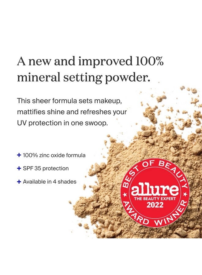 Supergoop! (Re) Setting 100% Mineral Powder Medium 0.15 Oz Makeup Setting Powder + Broad Spectrum Spf 35 Pa+++ Sunscreen With Ceramides Olive Glycerides & Coated Silica Spheres - Image 3