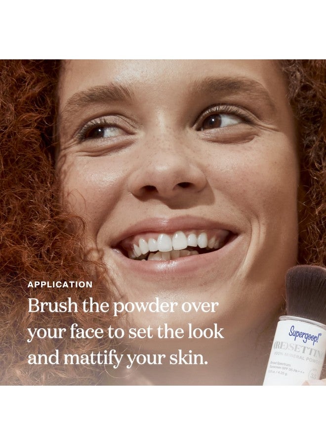 Supergoop! (Re) Setting 100% Mineral Powder Medium 0.15 Oz Makeup Setting Powder + Broad Spectrum Spf 35 Pa+++ Sunscreen With Ceramides Olive Glycerides & Coated Silica Spheres - Image 5