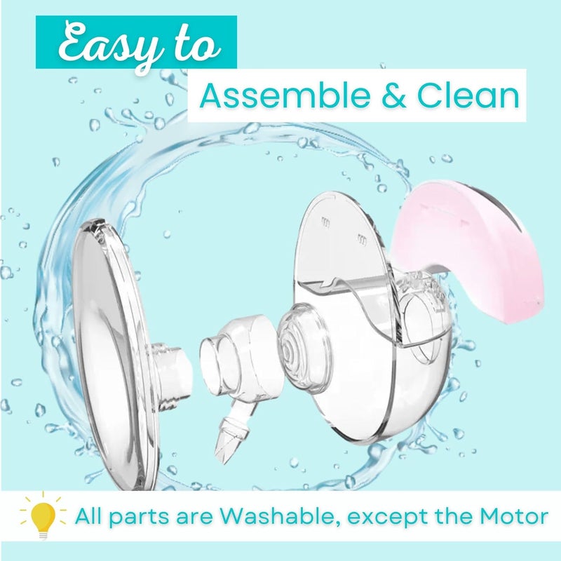 MISK Wearable electrical breast pump for feeding mothers, 4 modes & 12 Levels, Rechargeable, Automatic, Painless & Portable hands-free breastfeeding pump, 210 ML Milk Cup Capacity & 1200mAh Battery, BPA-Free Material, 19mm, 21mm & 24 mm Flange size included, LED Display, FDA approved (1 Year Warranty) - Image 5