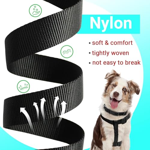 Agirav Dog Harness with No Pull Dog Body Belt|Reflective Dog Vest Oxford Fabric|Soft Padded Easy Control Dog Chest Neck Belt for Small Medium Large Dogs, Black, Pack of 1 - Image 3