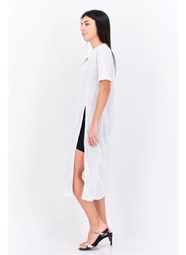 Lefties Women Plain Midi Dress, White  - Image 4