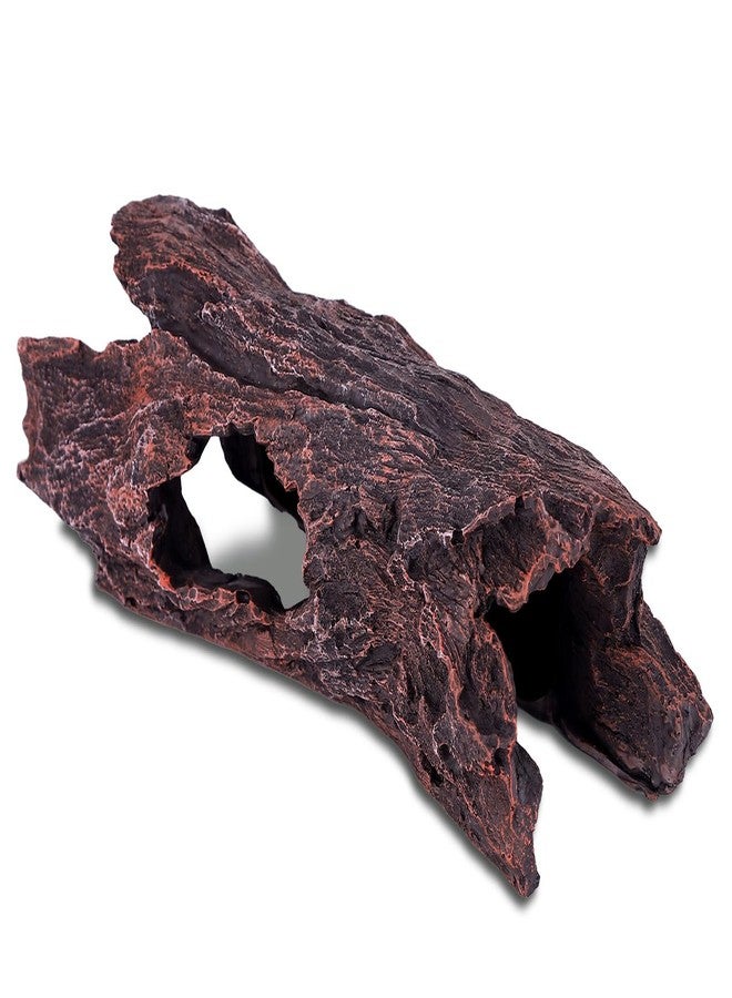 IBWell Aquarium Caves Decor Fish House for Betta Tree Log Hideout Tank Accessories Resin Simulated Hollow Trunk Reptile Shelter for Corn Snakes Lizards - Image 1