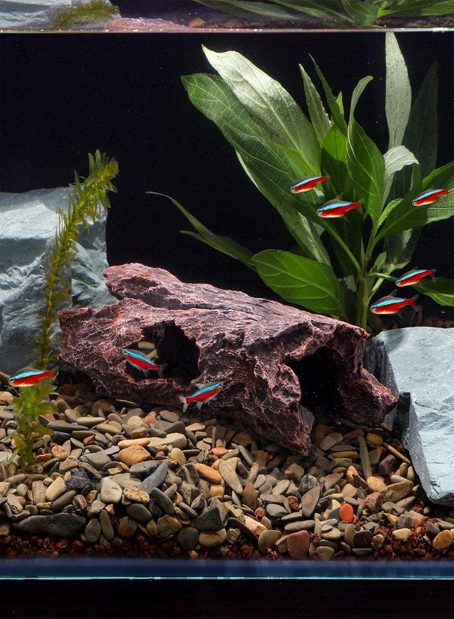 IBWell Aquarium Caves Decor Fish House for Betta Tree Log Hideout Tank Accessories Resin Simulated Hollow Trunk Reptile Shelter for Corn Snakes Lizards - Image 4
