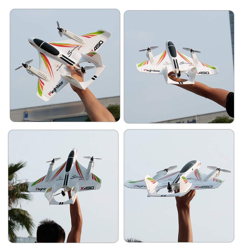 GoolRC طائرة GoolRC WLtoys XK X450 RC 24GHz بالطائرة التحكم عن بعد 6 قنوات بمحرك بلا فرش عمودي الإقلاع LED طائرة شراعية ثابتة الجناح RTF للبالغين - Image 3