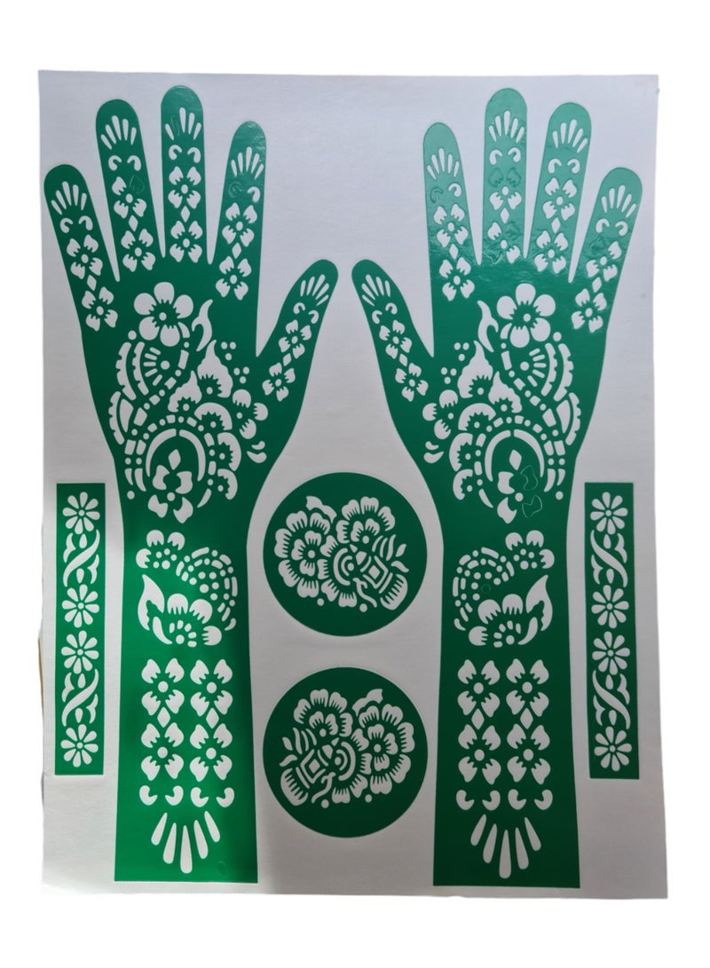 إسكدنيا ملصق قالب الحناء لكلا اليدين متعدد الوان - Image 3