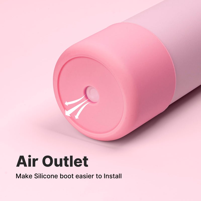 Diumepo Silicone Water Bottle Boot for Owala 24 oz, Anti-Slip Protective Sleeve for Owala Twist & FreeSip & Flip Stainless Steel Water Bottle, Boot Bottom Base (Pink) - Image 4