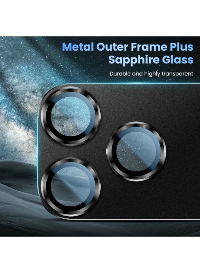 ELTRAZONE Camera Lens Protector for iPhone 17 Pro Max | Metal Tempered Glass Rear Lens Cover | Anti-Scratch, Anti-Break, Case-Friendly, Strong Adsorption & HD Clarity – Black Titanium - Image 5