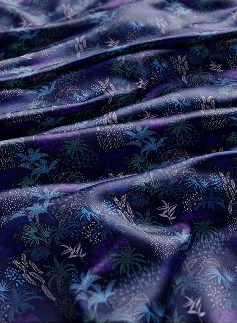 فيلاتو Ø¬Ù„Ø§Ø¨ÙŠØ© Ù…Ø®ÙˆÙŠØ± Ù…Ù† Ø³Ø¹Ù� Ø§Ù„Ù†Ø®ÙŠÙ„ Ø§Ù„Ø£Ø²Ø±Ù‚ Ø§Ù„Ø£Ø±Ø¬ÙˆØ§Ù†ÙŠ Ù…Ù† Ù‚Ù…Ø§Ø´ Ø­Ø±ÙŠØ± Ø§Ù„Ù„ÙŠÙ„ Ø¨Ø§Ù„ÙŠØ§Ø±Ø¯Ø©ØŒ Ø¹Ø±Ø¶ 58 Ø¨ÙˆØµØ© - Image 3