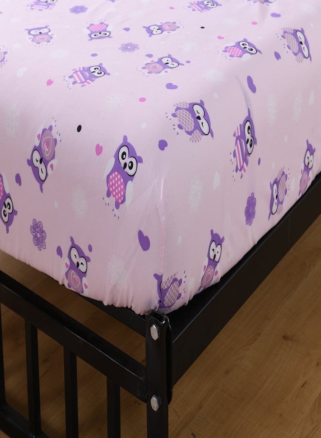 MarCielo Bed Sheets for Kids Full Sheets for Kids Girls Boys Teens Children Sheets Soft Fitted Flat Printed Sheet Pillowcase Kids Bedding Bunk Beds Set Owl (Full) - Image 3