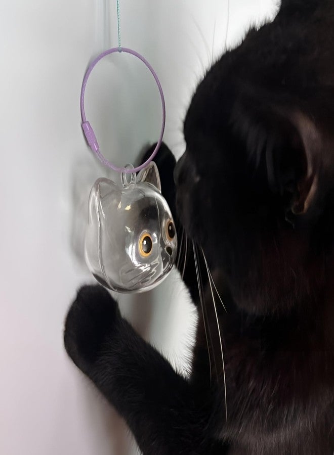 SAMIQU 2 Pack Cat Hair Keychain Storage Bottle-Transparent Cat Fur Memory Charm, Pet Keepsake for Cats Lovers - Image 4