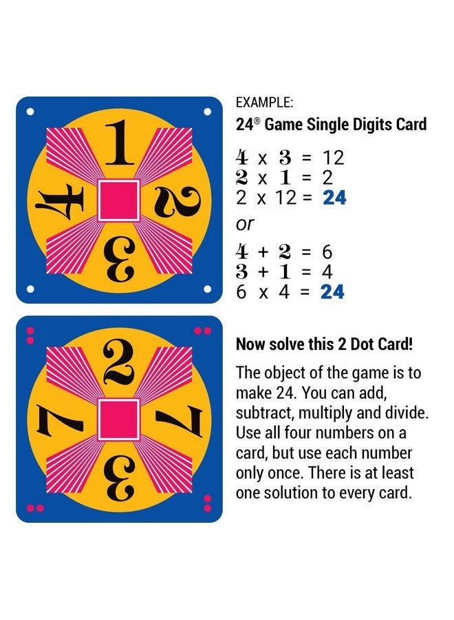 24 GAME 96-Card Deck: Integers Math Card Game - Image 3