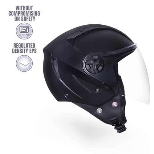 Studds Vogue Eco ISI Certified Open Face Helmet for Men & Women (Grey - M) - Image 3
