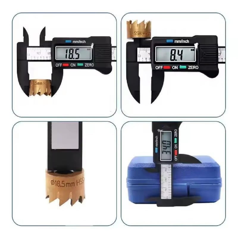 Digital Caliper with LCD Display, 150mm/6inch Range, 0.1mm Resolution, Battery Powered - Image 4