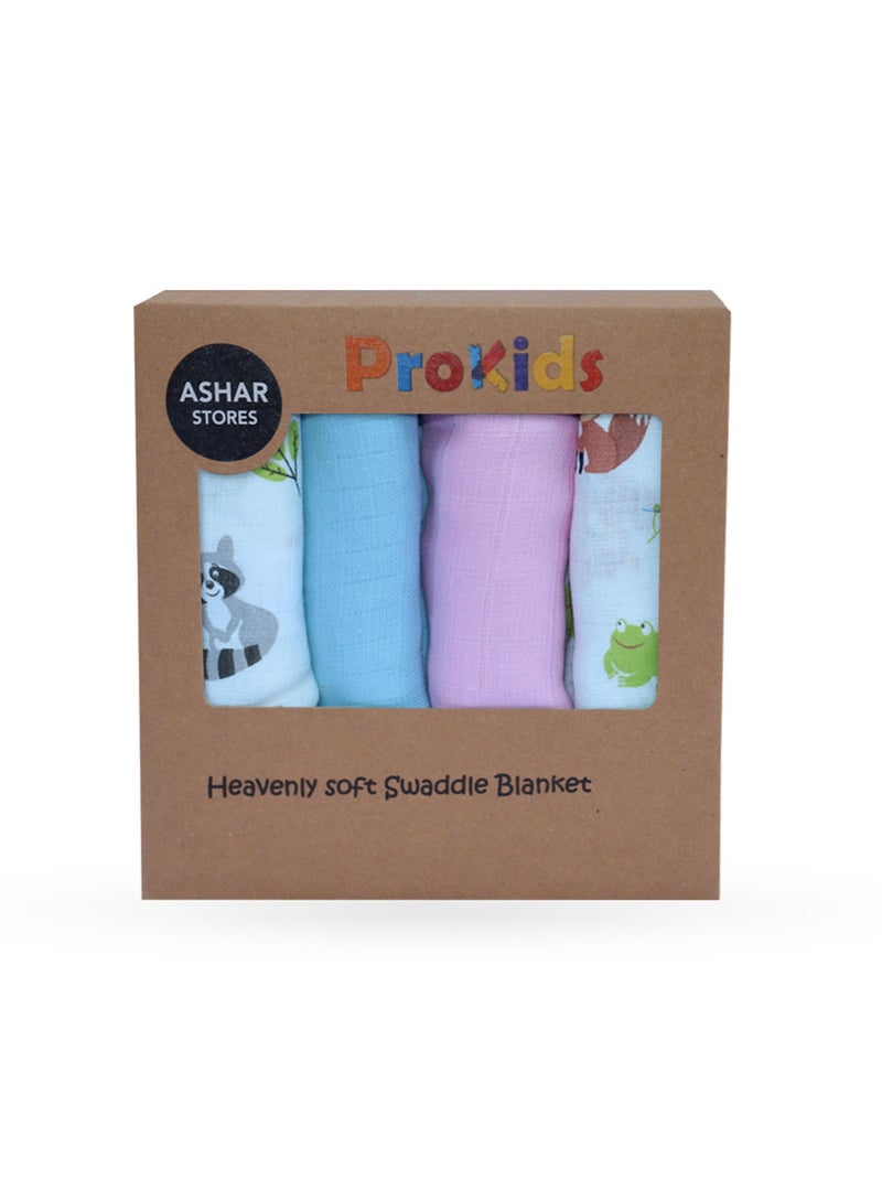 SPACEDOUT MUSLIN SWADDLE BLANKET PACK OF 4 - Image 1