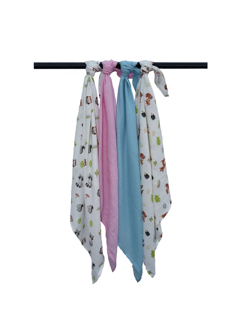 SPACEDOUT MUSLIN SWADDLE BLANKET PACK OF 4 - Image 4
