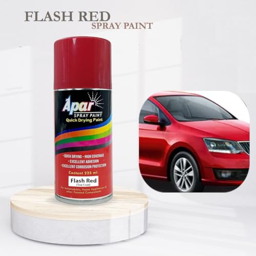 APAR Automotive Spray Paint Flash Red (RC Colour Name), Compatible for Volkswagen Polo Cars -225 ml (Pack of1-Pcs) - Image 2