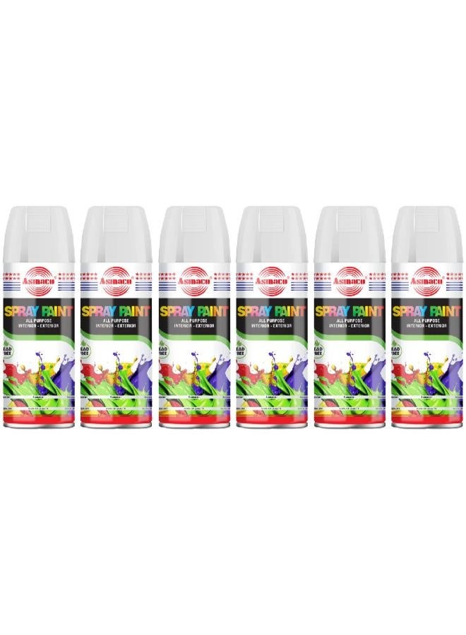 Asmaco Spray Paint - Clear Laquer - 400 Ml - Set of 06