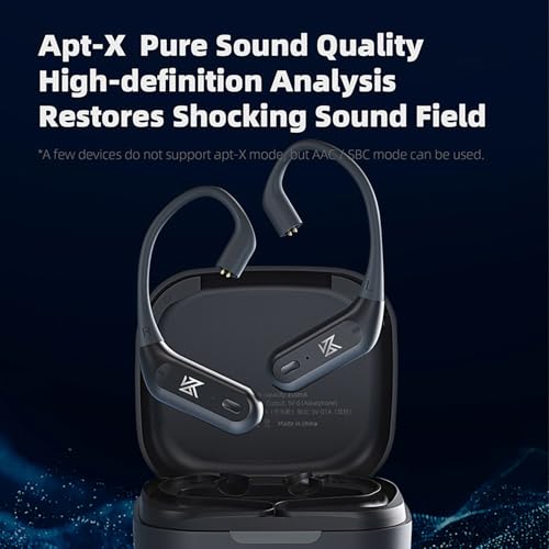CCA KZ AZ09 PRO Bluetooth 5.2 Module IEM Bluetooth Adapter Waterproof Ear Hook Extra Long Battery Life Cable for ​KZ ZS10 PRO/ZSN Pro X/ZSN PRO/ZEX PRO/AS16 PRO/Zax/DQ6 Polaris/C12/CRA PRO(C pin) - Image 5