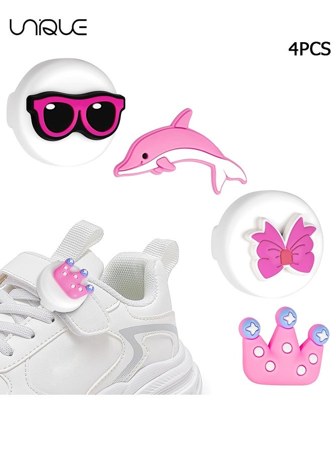 يونيك 4 عبوات حامل هواء للأطفال: حامل هواء للأطفال - مقاوم للماء لطيف الكرتون حامل هواء للأطفال - 4 قطع شخصيات ممتعة قابلة للاستبدال - لحالة مخفية من سيليكون طفل اير تاغ من Apple - Image 1