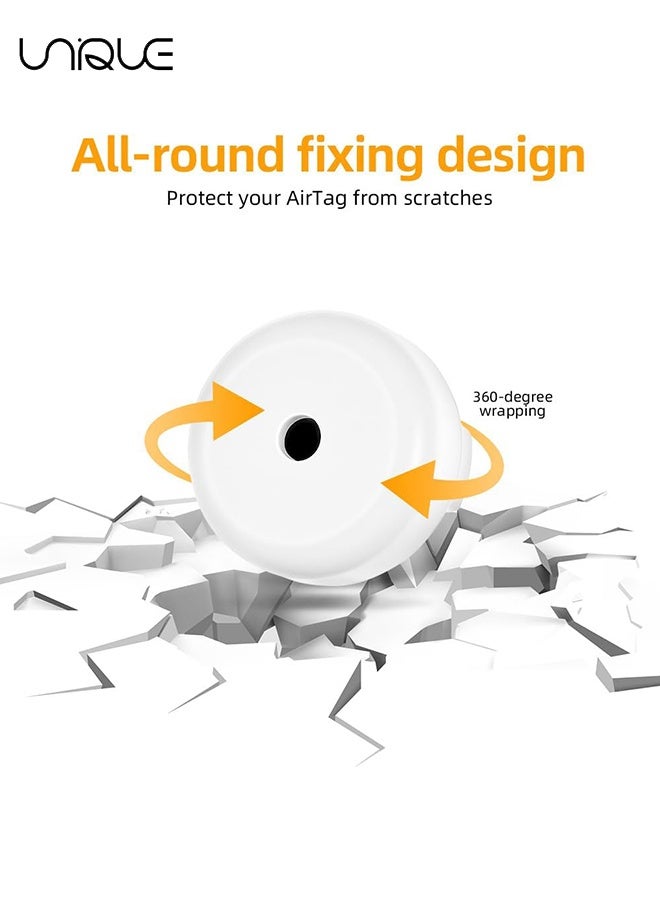 يونيك 4 عبوات حامل هواء للأطفال: حامل هواء للأطفال - مقاوم للماء لطيف الكرتون حامل هواء للأطفال - 4 قطع شخصيات ممتعة قابلة للاستبدال - لحالة مخفية من سيليكون طفل اير تاغ من Apple - Image 4