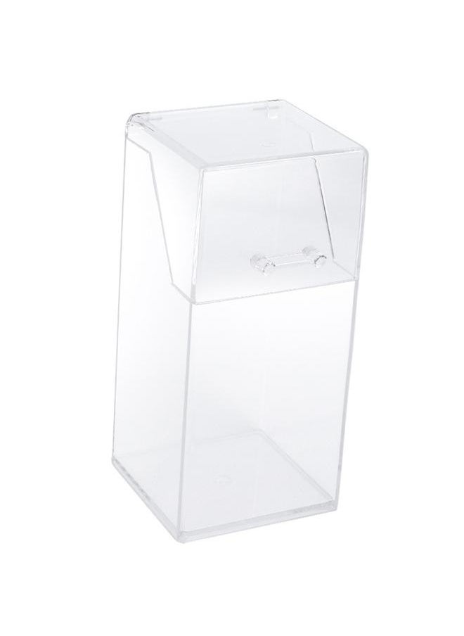 Makeup Brush Holder Organizer with Lid Large Capacity Clear Makeup Brush Storage Box for Eyebrow Pencil Makeup Brush Cosmetic Tools