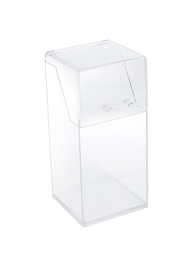 Makeup Brush Holder Organizer with Lid Large Capacity Clear Makeup Brush Storage Box for Eyebrow Pencil Makeup Brush Cosmetic Tools
