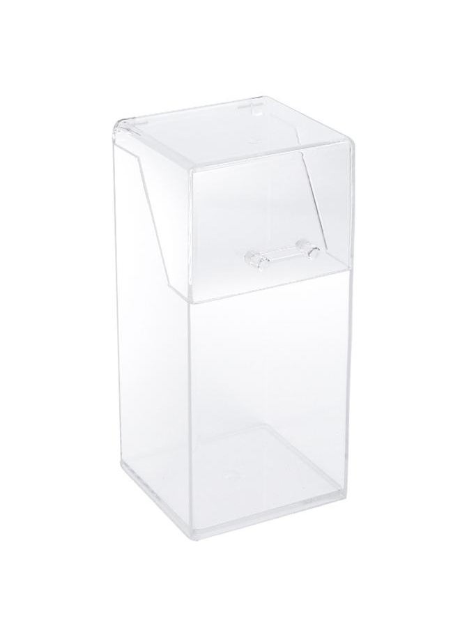 Makeup Brush Holder Organizer with Lid Large Capacity Clear Makeup Brush Storage Box for Eyebrow Pencil Makeup Brush Cosmetic Tools