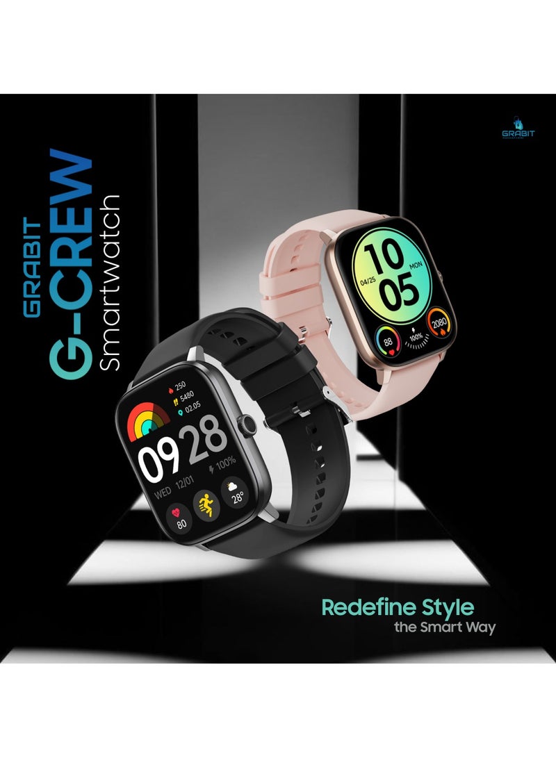 GRABIT G-CREW Smartwatch – Bluetooth Calling, Fitness & 20-Day Standby  - Image 3