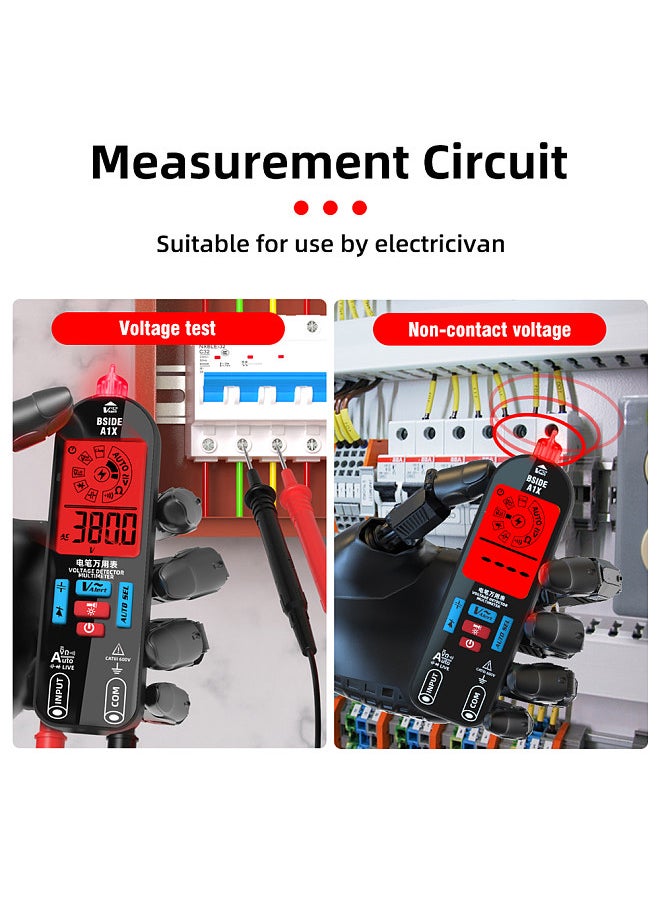 Generic - BSIDE Handheld Digital Multimeter Electric Test Pen Professional Voltage Resistance Diode Tester Live Wire Recognition Meter with Automatic Shutdown and Flashlight Function - Image 1