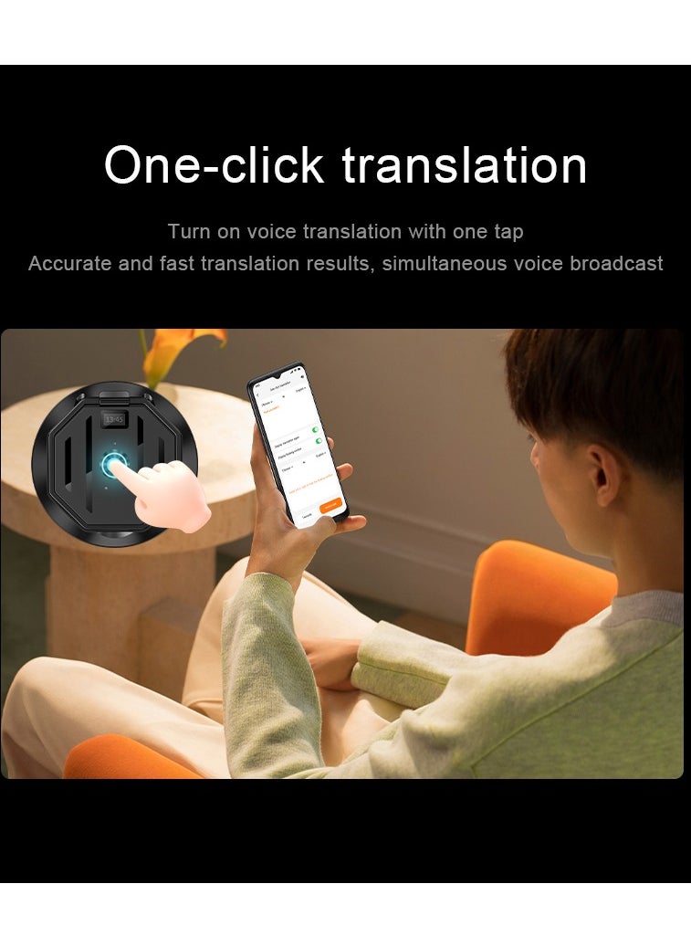 linkship - AI Translator with Magnetic Phone Stand – GPT-Powered Smart Translation Device with 70 Languages, Real-Time Voice & Photo Translation, 32GB Storage, Meeting Transcription, 45-Day Battery Life - Image 1