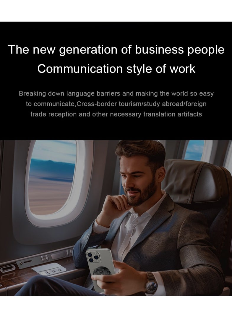 linkship - AI Translator with Magnetic Phone Stand – GPT-Powered Smart Translation Device with 70 Languages, Real-Time Voice & Photo Translation, 32GB Storage, Meeting Transcription, 45-Day Battery Life - Image 1