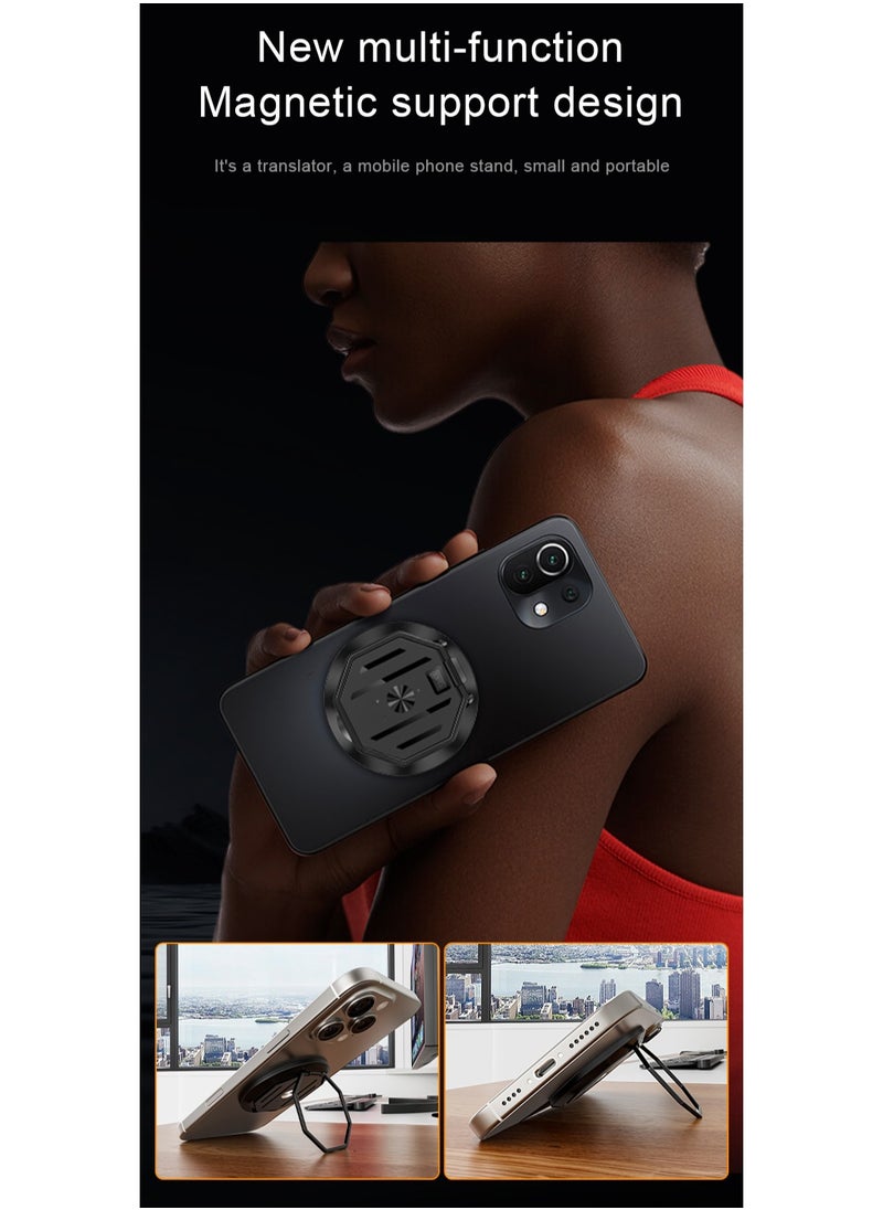 linkship - AI Translator with Magnetic Phone Stand – GPT-Powered Smart Translation Device with 70 Languages, Real-Time Voice & Photo Translation, 32GB Storage, Meeting Transcription, 45-Day Battery Life - Image 1