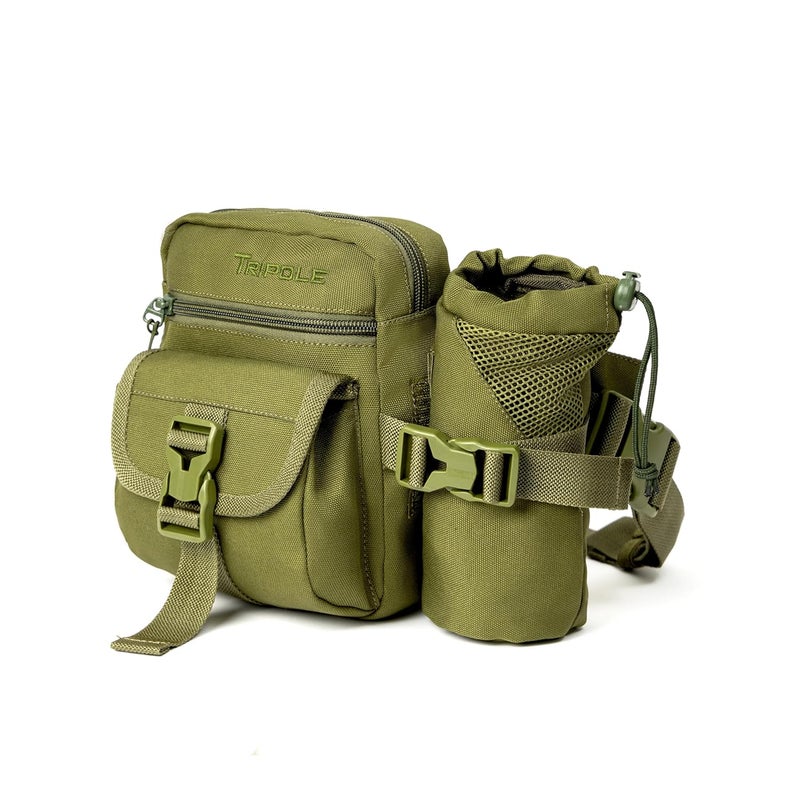 TriPole Waist Pack with Detachable Bottle Holder - Multi-Utility Waist and Sling Bag for Hiking, Cycling, and Backpacking - Image 1