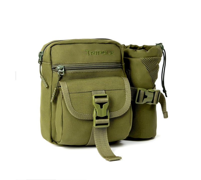 TriPole Waist Pack with Detachable Bottle Holder - Multi-Utility Waist and Sling Bag for Hiking, Cycling, and Backpacking - Image 2
