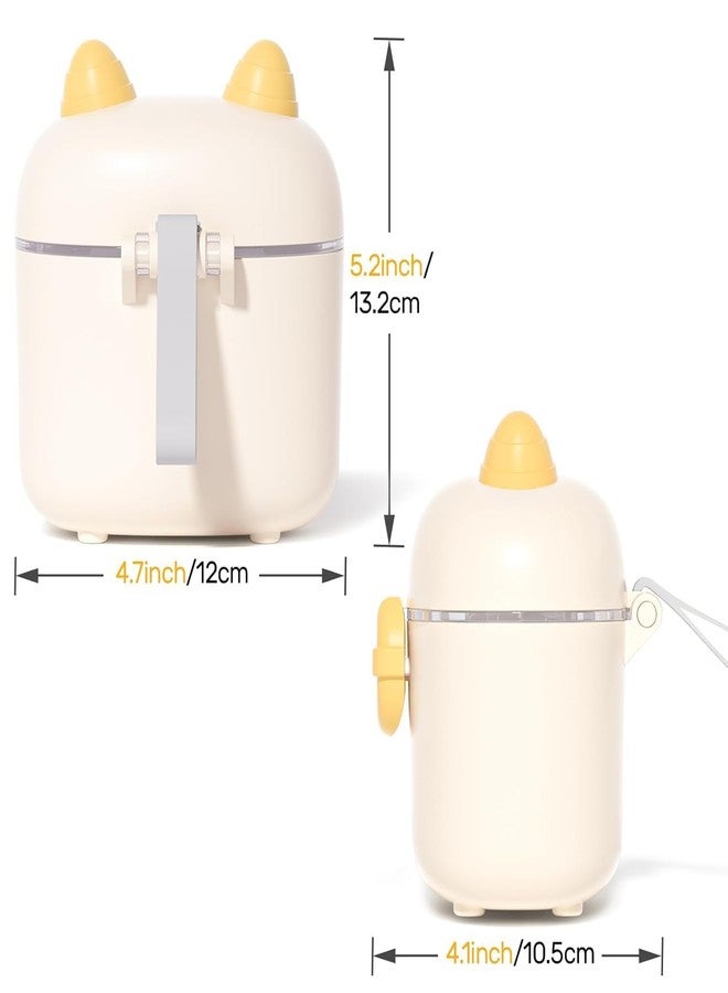 Bebamour Baby Formula Dispenser On The Go, Formula Container to Go, Formula Holder for Travel, Candy Fruit Snack Storage Container with Scoop and Leveller (White) - Image 2