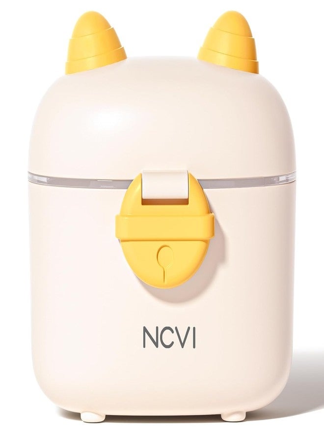 Bebamour Baby Formula Dispenser On The Go, Formula Container to Go, Formula Holder for Travel, Candy Fruit Snack Storage Container with Scoop and Leveller (White) - Image 1