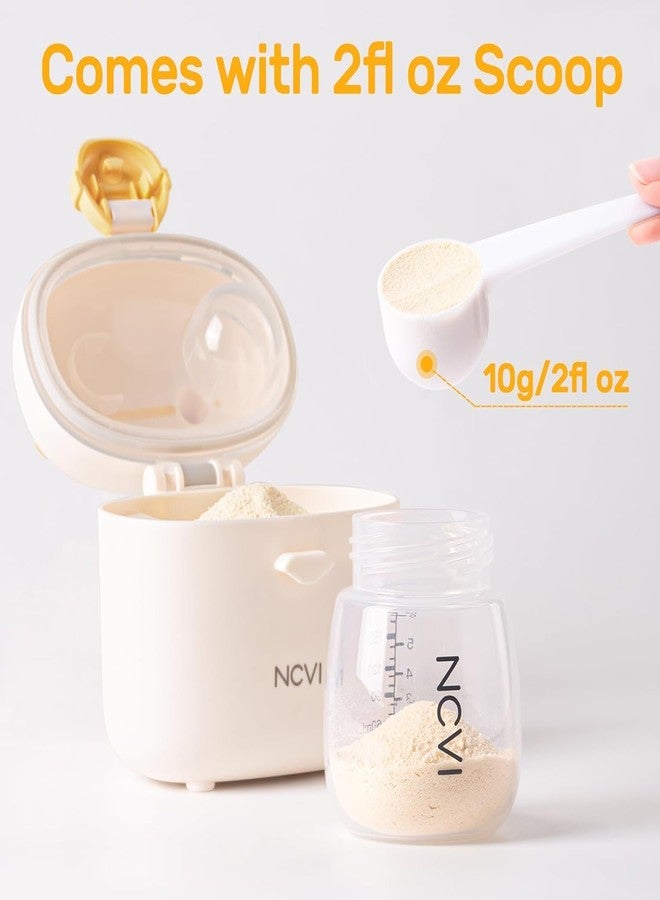 Bebamour Baby Formula Dispenser On The Go, Formula Container to Go, Formula Holder for Travel, Candy Fruit Snack Storage Container with Scoop and Leveller (White) - Image 4
