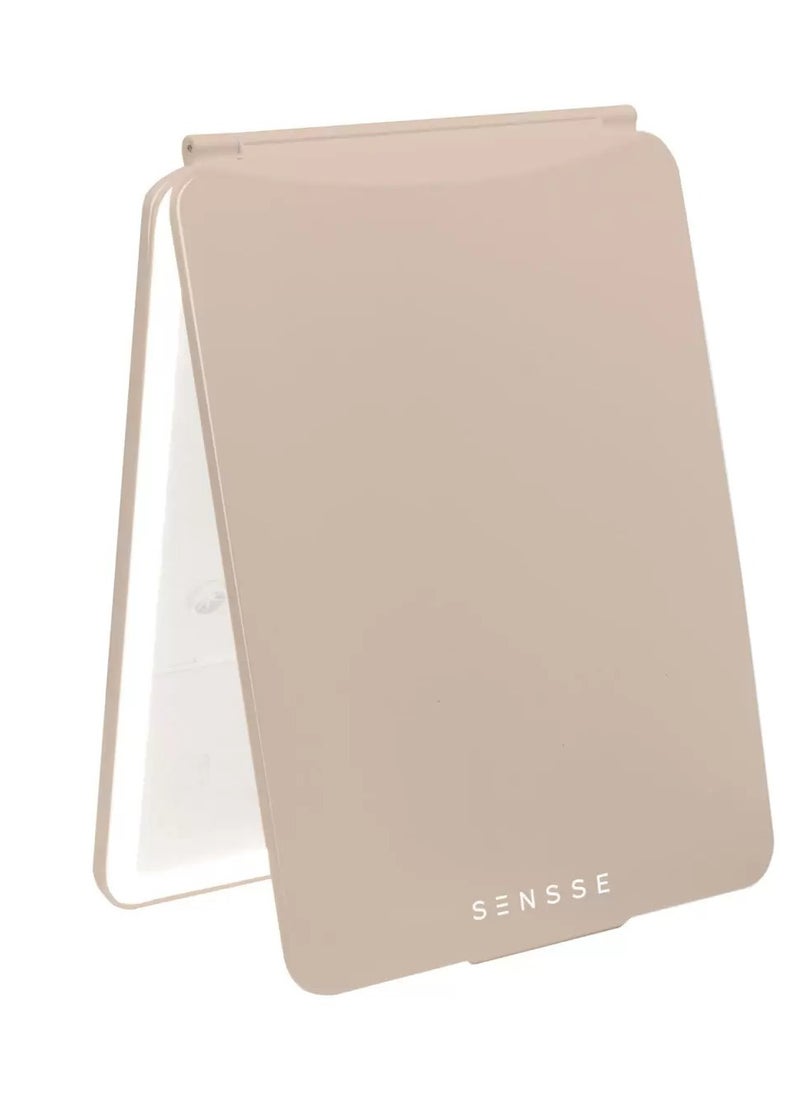 SENSSE Stylish and Sleek Glow Up Teal Marble Mirror with Illuminating LED Technology and USB Port 27x19x2 cm | Makeup Mirror  - Image 5
